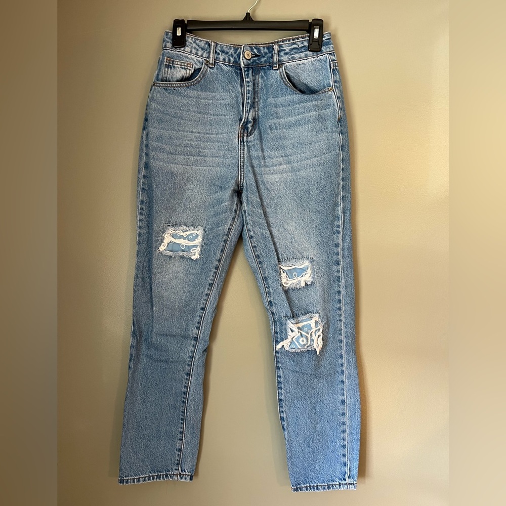 Crystal Rock High Rise Distressed Jeans - size (5)